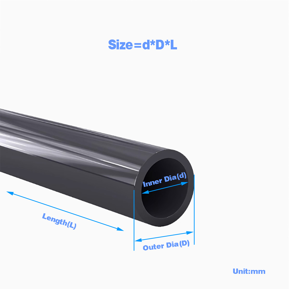 Aquarium Fish Items - Black PVC Plastic Pipe Hollow Tube/Fish