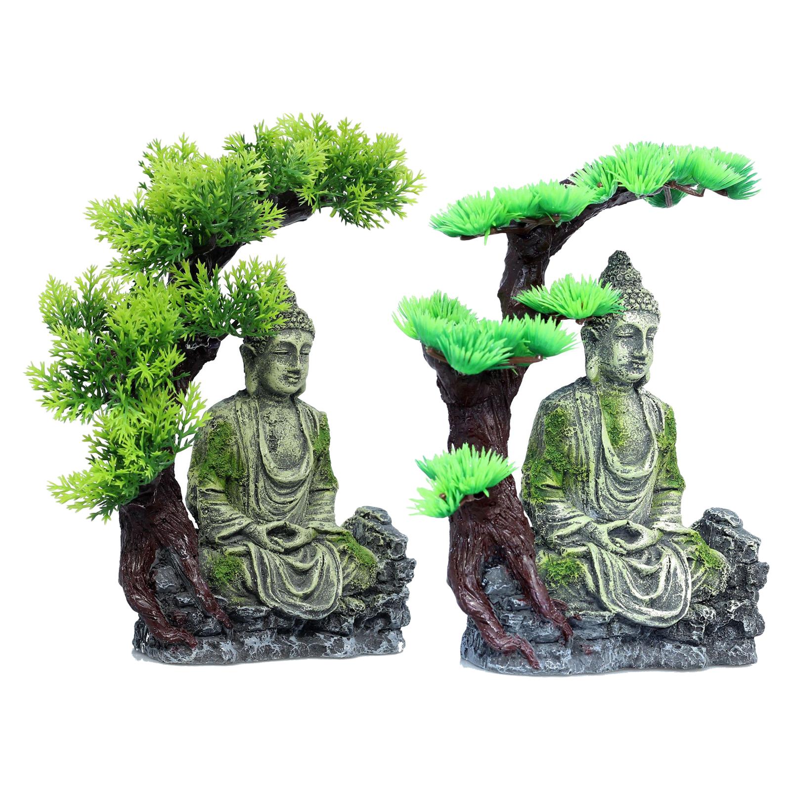 Aquarium Fish Cave - Buddha Statue Aquarium Decorations Resin Fish