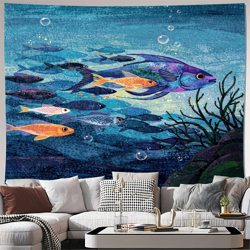Vibrant Ocean Fish Wall Tapest - Aquarium Fish Under 100 review and price