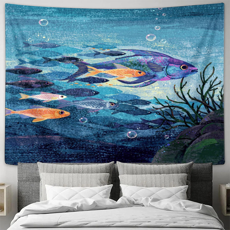 Vibrant Ocean Fish Wall Tapest - Aquarium Fish Under 100 review and price
