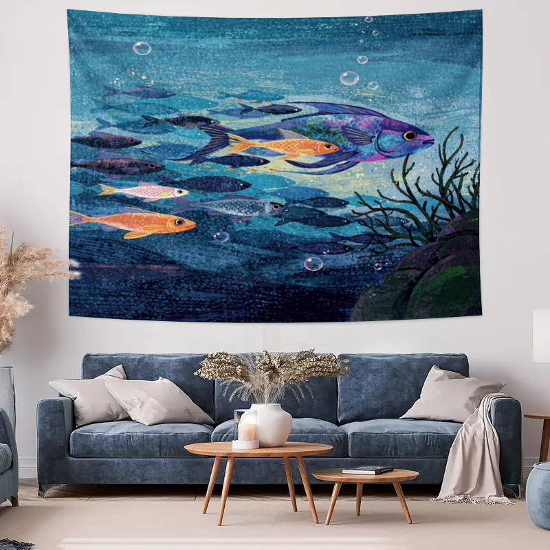 Vibrant Ocean Fish Wall Tapest - Aquarium Fish Under 100 review and price