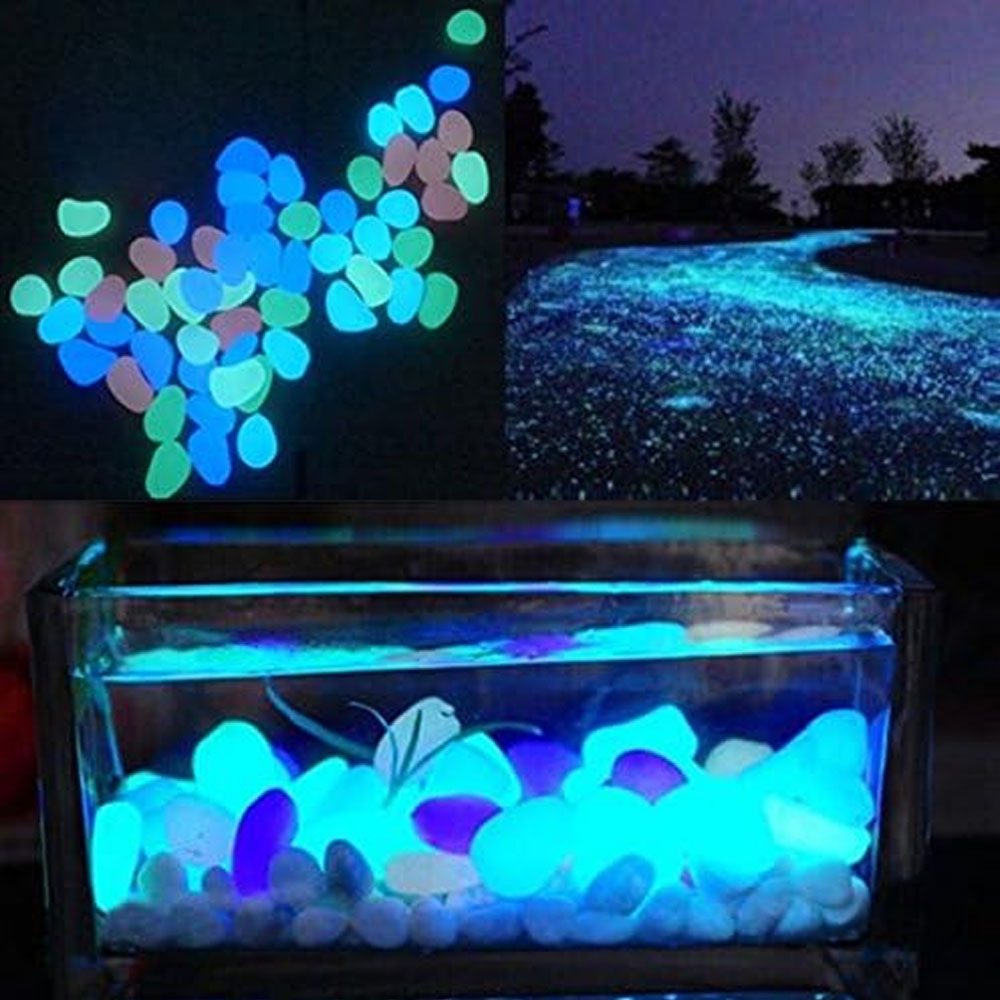 Fish Tank Rocks Glow Blue Pebb - Aquarium Fish Items review and price