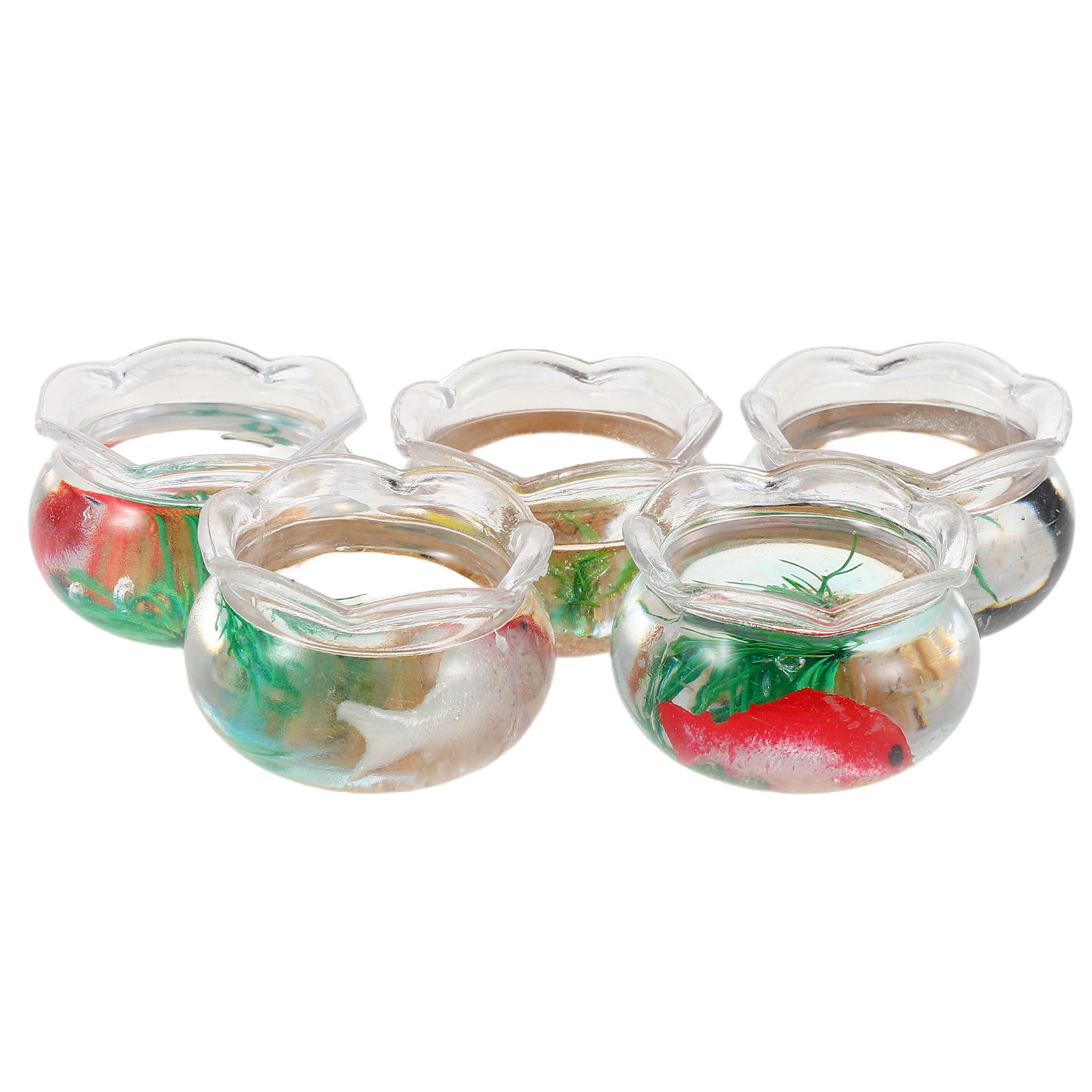 5Pcs Mini Fish Bowl Small Roun - Aquarium Fish Goldfish review and price